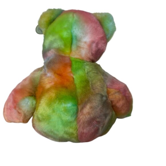 Ty Beanie Buddies Collection Peace Bear Plush 1999 14” Tie Dye Smoke-Free Home - Picture 7 of 13